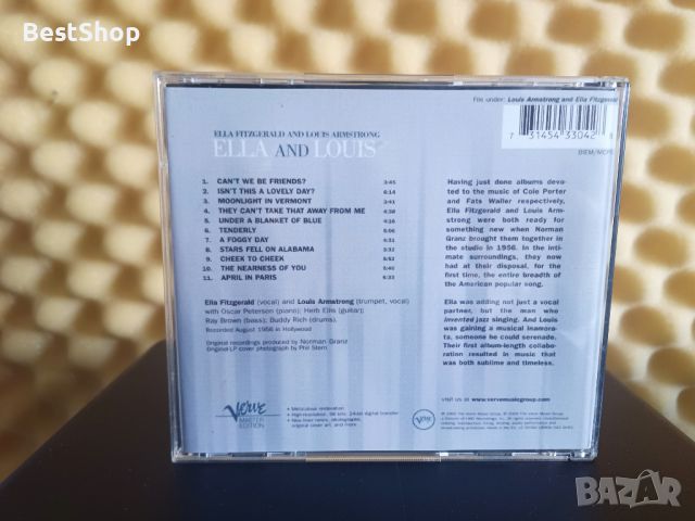 Ella Fitzgerald & Louis Armstrong - Ella and Louis, снимка 2 - CD дискове - 46170660