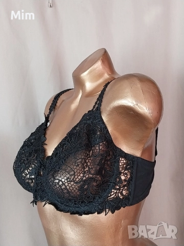  Блуза от сребрист черен брокат ,сутиен с рязана дантела и дантелена прашка , снимка 10 - Бельо - 52150628
