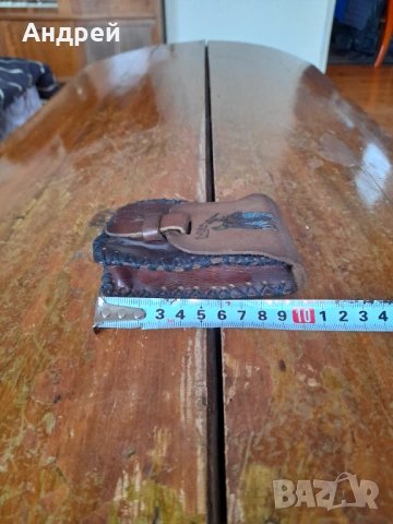 Стара кожена чантичка,табакера за колан, снимка 5 - Други ценни предмети - 53649925