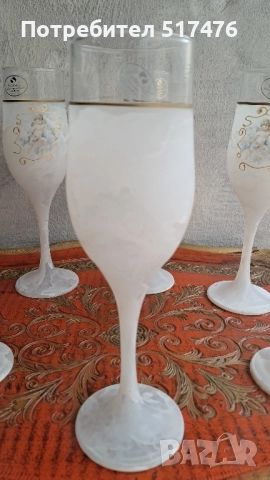 2 комплекта за вино и шампанско Murano , снимка 12 - Други стоки за дома - 51941868