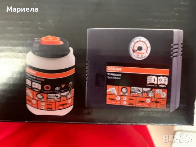 Авариен комплект уплътнител за гуми OSRAM - TYREseal KIT, за спукана гума OTSK4, снимка 3 - Аксесоари и консумативи - 47214533