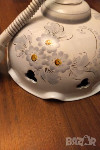 Порцеланов абажур ръчна изработка страхотен намален , снимка 7 - Лампи за таван - 45120083