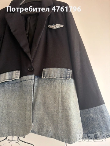 Дамско сако с деним, снимка 2 - Сака - 53793674