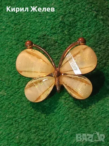 НЕЖНА ФИГУРАЛНА ЗЛАТИСТА АРТ БРОШКА ПЕПЕРУДА 43522, снимка 13 - Други - 48829925