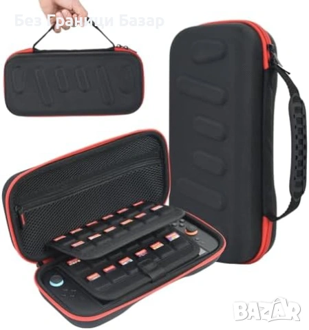 Нов Калъф за Nintendo Switch 2 твърд кейс с място за 24 игри аксесоари