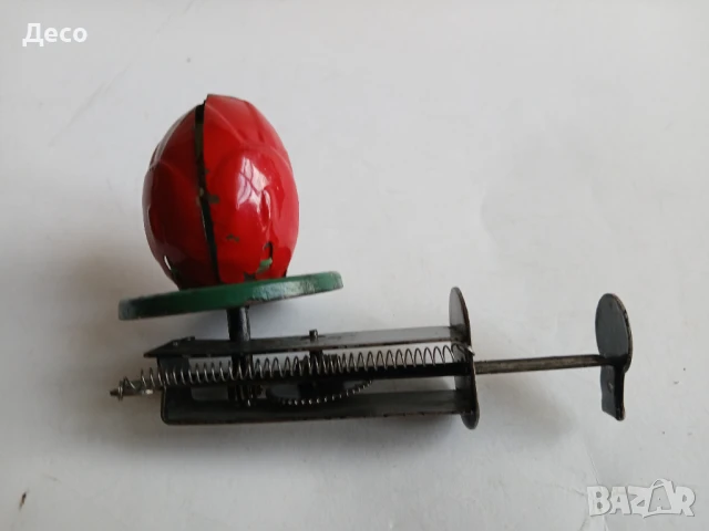 Стара руска ламаринена играчка Фея в цвете,спинер, пумпал., снимка 3 - Колекции - 51171355