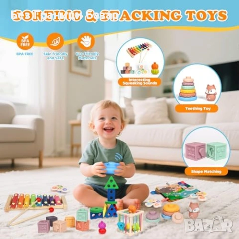 Нов Монтесори комплект 7 в 1 за бебе 12-36 месеца подарък играчка дете, снимка 6 - Образователни игри - 54033905