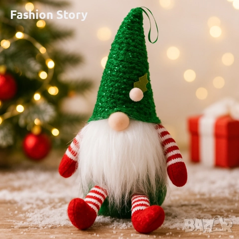Коледна играчка джудже – Перфектна украса за елха и домчерна FL109-C, снимка 5 - Декорация за дома - 52528837