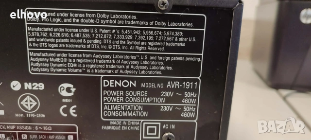 Ресивър Denon AVR-1911, снимка 11 - Ресийвъри, усилватели, смесителни пултове - 53118638