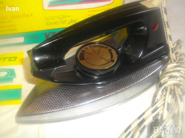 Нова СССР 1987г. ЕЛЕКТРИЧЕСКА ЮТИЯ 1000 Вата Модел УТ произвеждан за България НРБ с терморегулатор, снимка 7 - Ютии - 54011042