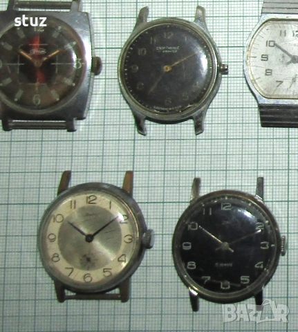 Съветски часовници Победа, ЗИМ, Спортивние за части, лот 11 бр. , снимка 3 - Антикварни и старинни предмети - 53579171