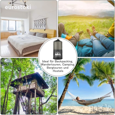 Willnorn Подплата за спален чувал, чаршафи за пътуване и чувал за спане за възрастни за туризъм, хот, снимка 4 - Палатки - 51488201