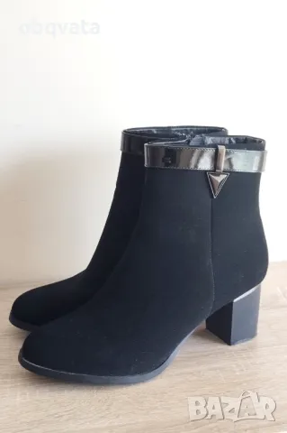 НОВИ Черни дамски боти 39 номер, снимка 2 - Дамски боти - 50428611