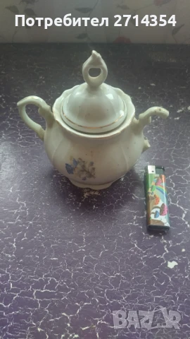 Стара порцеланова захарница, снимка 2 - Антикварни и старинни предмети - 50486686