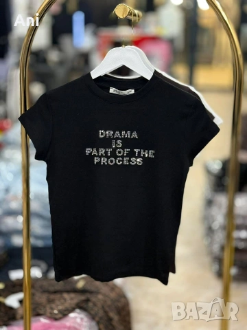 💓Топ тениски с камъни, снимка 5 - Тениски - 54284474