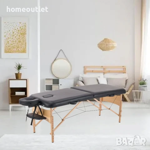 ПРОМОЦИЯ Преносимо масажно легло от букова дървесина с регулируема височина и YNK-70-W2-BLACK, снимка 5 - Други - 50710857