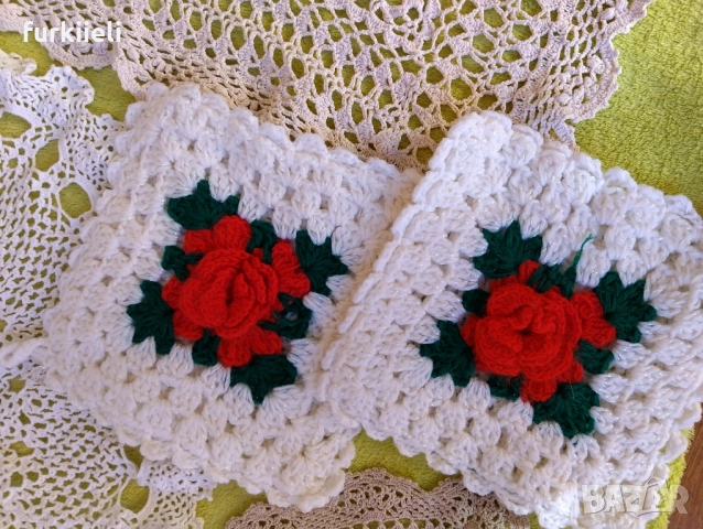 ръчно плетени на една кука , снимка 10 - Декорация за дома - 52176299