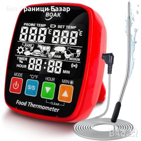 Нов Термометър за Всякакви Ястия - Точен, Бърз, с LCD Дисплей за готвене кухня