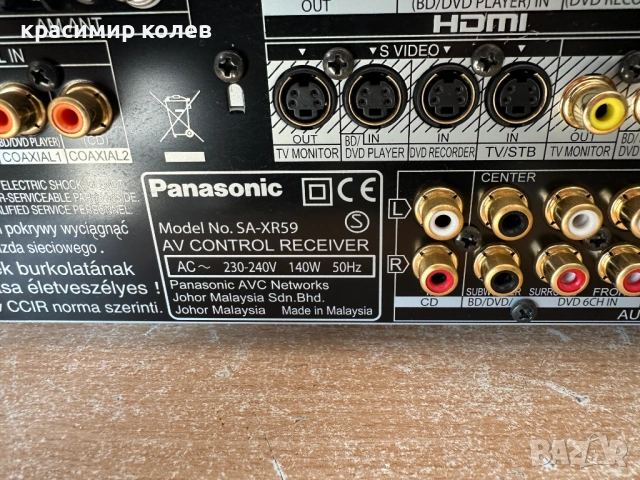 AV ресивър "PANASONIC SA-XR59"/7.1/, снимка 8 - Ресийвъри, усилватели, смесителни пултове - 53793157