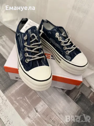 Дънкови кецове тъмен деним , снимка 2 - Кецове - 49738971