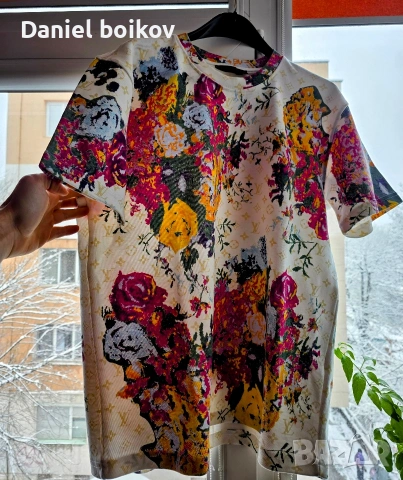 Тениска Louis Vuitton style – цветен дизайнерски модел