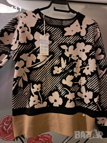 Красива елегантна блуза/туника машинно плетиво