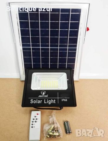 Комплект соларна лампа с дистанционно и соларен панел, 300W мощност,IP66, снимка 1 - Други стоки за дома - 45555306