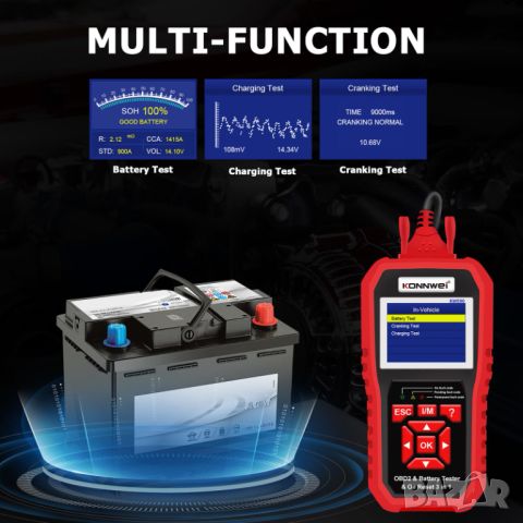 авто диагностика KONNWEI KW890, снимка 8 - Аксесоари и консумативи - 45218063