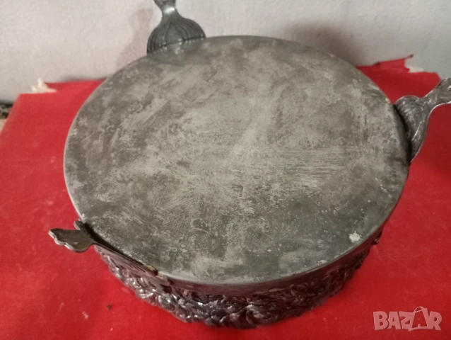 Посребрена купа,фруктиера арт деко, снимка 4 - Други ценни предмети - 54289048