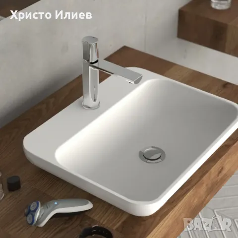 Смесител за мивка със сифон Дизайнерски Луксозен внос от Германия Хром