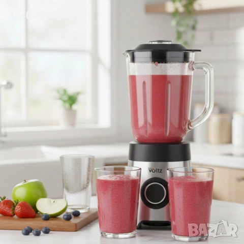 Блендер Oliver Voltz OV51162E 800W – Силна мощност, стъклена кана и надеждност за всеки ден, снимка 2 - Блендери - 52557249