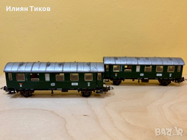 Два пътнически вагона Lima 1-ва и 2-ра класа администрация DB влак, влакче, локомотив, снимка 4 - Влакчета, самолети, хеликоптери - 54115266