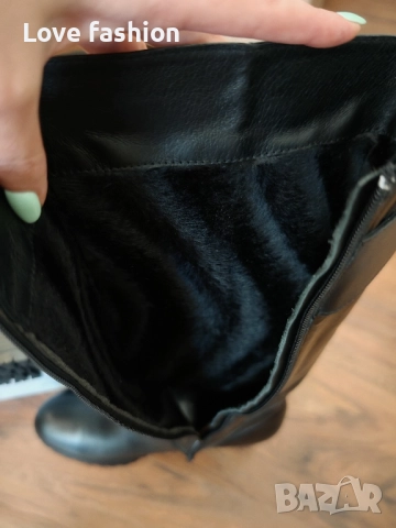 Черни ботуши от естествена кожа , снимка 12 - Дамски ботуши - 51495838