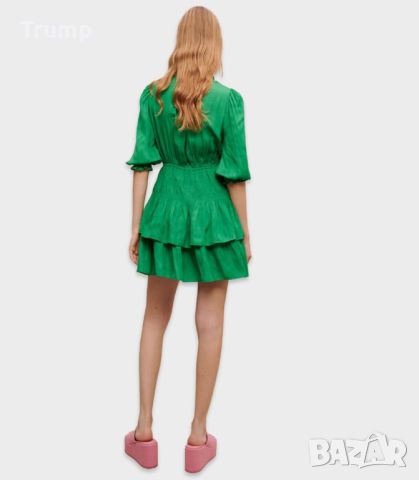 Елегантна къса рокля в зелено , снимка 3 - Рокли - 45206296