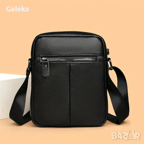 Бутикова, удобна и практична чантичка за през рамо /Черна и Кафява естест. кожа!, снимка 5 - Чанти - 50333573