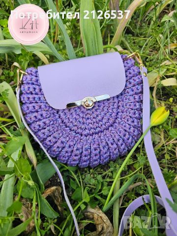 Ръчно плетена дамска чанта модел Орео, снимка 2 - Чанти - 45173522