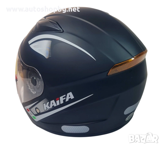 Мото каска шлем черна мотор скутер, снимка 3 - Аксесоари и консумативи - 52476335