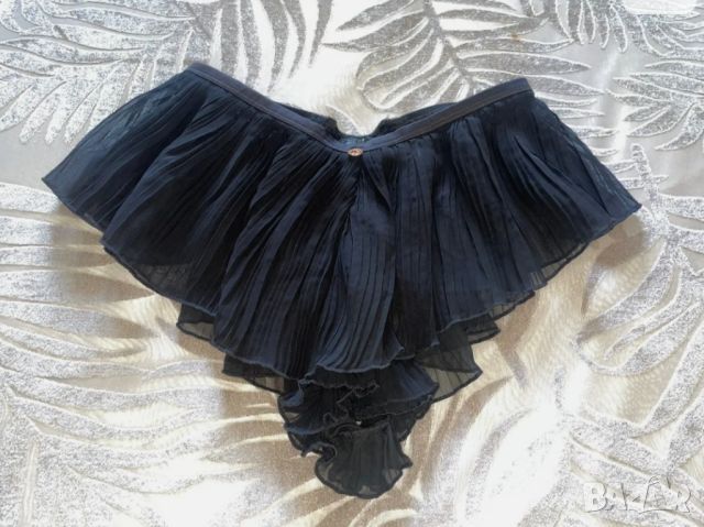 Еротични плисирани бикини в черно L, XL, снимка 8 - Бельо - 45714965