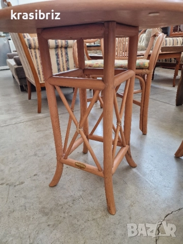 Ратанов Комплект-Маса и 2 бр.Стола-внос от Германия!, снимка 5 - Други - 51759712