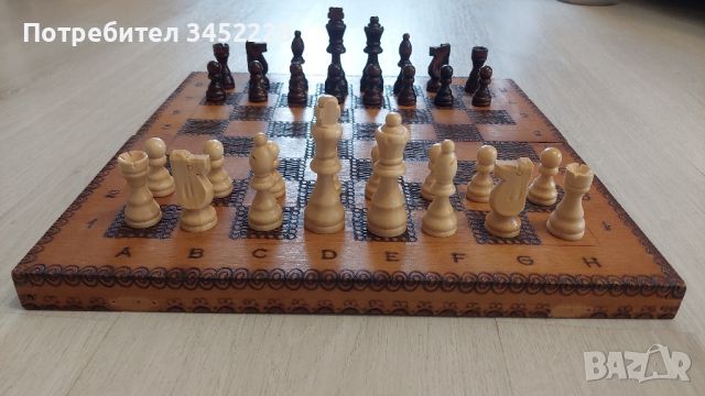 шах фигури дървени нови 34см , снимка 2 - Шах и табла - 45826568