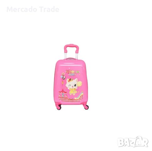 Детски куфар Mercado Trade, За деца, Коте, Розов 