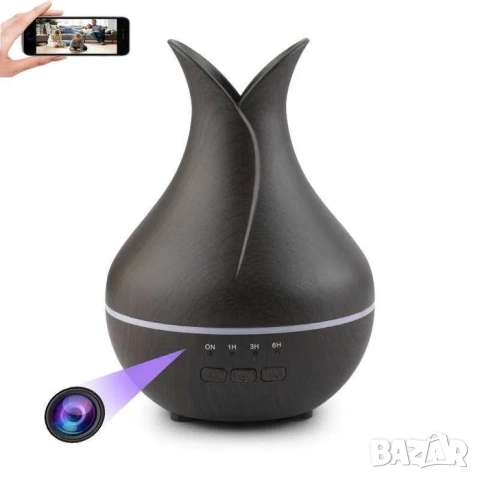 WIFI 4K Скрита камера в арома дифузер, шпионска камера