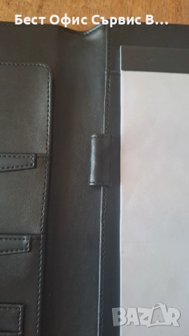 папка луксозна със соларен калкулатор Mline кожена черна A4 , снимка 5 - Ученически пособия, канцеларски материали - 52586542