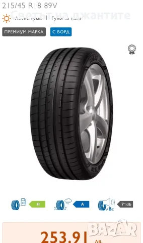 Гуми Летни 4 броя Нови 215/45/18 Goodyear Eagle F1 Asymmetric 3 , снимка 9 - Гуми и джанти - 48978926