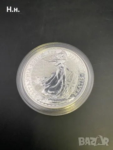 Сребърна монета Britannia 1oz, снимка 1 - Нумизматика и бонистика - 49182665