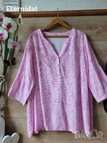 Розова лятна блуза, снимка 6 - Тениски - 45717845