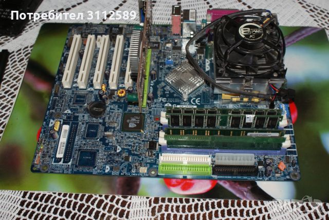 Дъно Gigabyte 7N400+ CPU + RAM + VIDEO, снимка 1