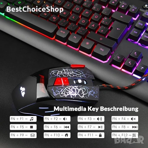 Rii мишка и клавиатура за игри, PC/лаптоп/Xbox/PS4 RK900, снимка 10 - Клавиатури и мишки - 53242932