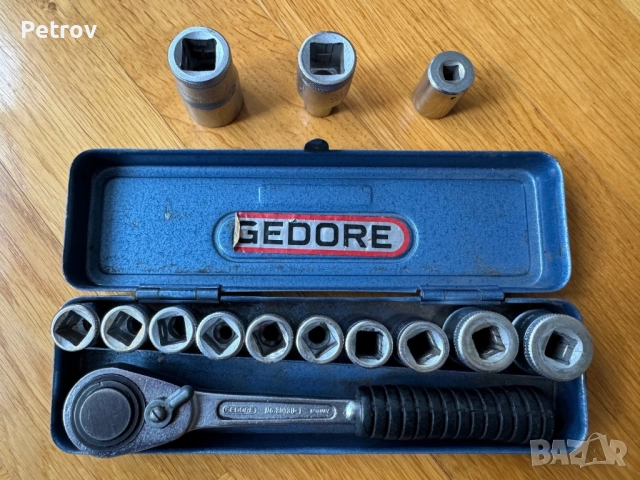 GEDORE No.3093U-1 - MADE IN GERMANY - 3/8" ПРОФЕСИОНАЛНА Гедория 12-стенни вложки 6 - 19 mm+3 вложки, снимка 2 - Гедорета - 51790689