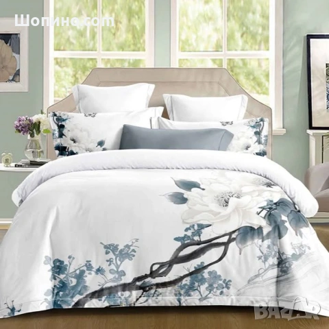 Premium серия, долен чаршаф с ластик, 100% памук  1 бр. х плик за завивка 200 x 230 cm 1 бр. х долен, снимка 3 - Спално бельо - 54115780